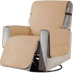 ‎Wingfly Armchair Protector for TV Chair, Relaxing Chair, 1 Seater Armchair Protection, Sofa Throw with Pockets, Universal Waterproof Armchair Throws, Armrest Protector for Dogs, Pets (S)
