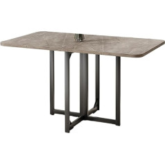 Joskaa Folding Dining Table, Folding Kitchen Table, Drop Leaf Folding Table, Adjustable, Movable Kitchen, Desk, Extendable Wooden Table, Movable Kitchen Table for Living Room, Dining Room (Colour: Light Grey