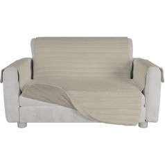 ‎Italian Bed Linen MB HOME Cozy Non-Slip Sofa Slipcover, Cream, Two-Seater