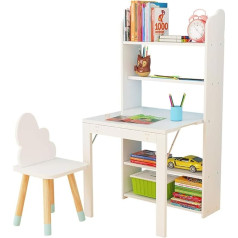 Klapptisch und Stühle-Set, Wandtisch aus Holz, lässt Sich an der Wand zusammenklappen, um als Skizzenblock zu dienen, Wandtisch, Wandschreibtisch für kleine Räume (Farbe: Weiß, Größe: Tisch-
