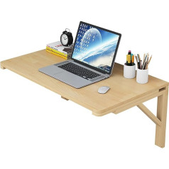 Lunezy Wall Mounted Folding Table, Folding Tables for Small Spaces, Space-Saving Folding Workbench, Hanging Computer Desk, Folding Wall Table for Kitchen, Folding Educational Table