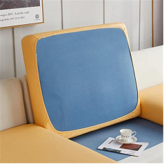 Sofa Seat Cushion Cover Waterproof Leather Sofa Cushion Covers Sofa Cushion Covers Stretch Cushion Cover Couch Seat Cover Non-Slip (Yellow, 3-Seater)