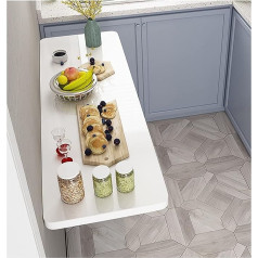 Zusammenklappbarer Frühstückstisch, Stabiler DIY-herunterklappbarer Wandtisch für kleine Räume, wandmontierter Schreibtischstall, einfach zusammenklappbar (Größe: 40 x 30 cm (16 x 12 Zoll))