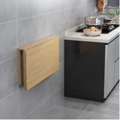 Karfri An der Wand klappbarer Schreibtischtisch, an der Wand montierte klappbare Werkbank für Heimbüro, Waschküche, Garage, Kellerbar, Arbeitszimmer oder Küche, zusammenklappbarer Klapptisch, kleine Platze