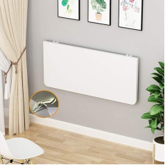 Lqssa Hölzerne Wandmontierte Falt-Workbench-Ecktisch, Drop-Blatt-Klapptisch, Doppelter Stützseiten, Weiß/100 * 20Cm/39 * 8In