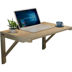 Telcim Wandklapptisch, Wandmontierter Drop-Leaf-Tisch Aus Massivem Holz, Schwebender Einfacher Computertisch, Klappbare Werkbank, Platzsparend Hängetisch, Für Küche, Esszimmer, Waschküche ( Size : 80x40cm )
