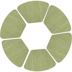 Kyisoy Set mit 1/4/6 Tischsets aus gewebtem for den Esstisch. Langlebige, hitzebeständige, keilförmige Tischsets for runde Tischsets (Color : Bamboo Light Green, Size : 4pcs 45x30cm)