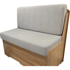 Dulepax RV Dining Table Cushion Covers, Replacement Covers for RV Cushions, Grey Stretch Fabric RV Dining Table Seat Covers, Cushion Covers for Trailer, Including 1 Backrest Cover and 1 Bench Cover