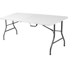 Cosco Folding Table, Plastic, White/Opulent Garden, 6 ft