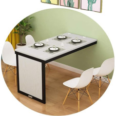 Solid Wood Folding Dining Table Wall Mounted Folding Table Computer Desk Invisible Telescopic Wall Mounted Table 6 Colors 8 Sizes