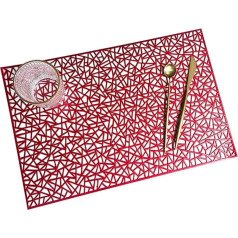 Lipuse Tischsets und Untersetzer, Esstischmatten, Tischsets-Set, 10 Stück, ausgehöhlte Tischsets, Tischunterlagen, Wärmedämmung, Tassenpolster for Küche, Restaurant, Tischdekoration (Farbe: D) (Farbe: D) (C