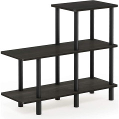 Furinno Decorative 3 Tier Shelf Wood Espresso Black 29.49 x 80 x 70.69 cm
