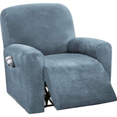 ‎Xdks XDKS Luxury Velvet Cover with Pockets Couch Cover Thick Soft Non-Slip Adjustable Washable Stone