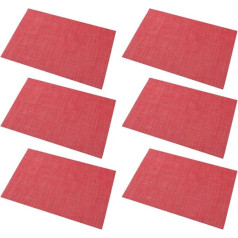 ‎Kcvzitrds Kcvzitrds Tischsets, 6er-Set, Waschbar, Abwischbar, Tischsets für Den Küchentisch, Hitzebeständig, rutschfest, Langlebig