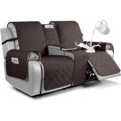 ‎Vansofy VANSOFY 100% Waterproof Reclining Seat Cover with Console Non-Slip Lounger Couch Cover Split Sofa Covers with 2 Cup Holders Furniture Protector for Pets Kids Dogs