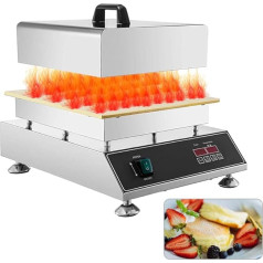 hzexun Waffle Iron Commercial Toaster Waffle Iron Fluffy Souffle Pastry Machine Non-Stick Coating Waffle Iron Machine 1500W