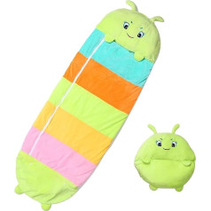 WGYTECH Children's Sleeping Bag, Soft Fluffy Children's Sleeping Bag, 2-in-1 Foldable Cuddly Toy Sleeping Bag with Pillow for Girls and Boys, Play - Cuddle - Sleep