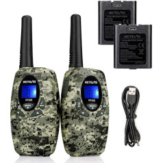 Retevis RT628 Walkie Talkie Children's Radios 8 Channels VOX 10 Calling Tones Walkie Talkies Toy with Rechargeable Li-ion Batteries and USB Charging Cable for Easter Gift (Camouflage, 1 Pair)