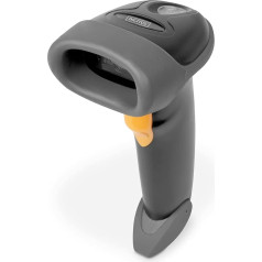 DIGITUS DA-81003 - 2D Barcode Scanner with Bluetooth - IP54 - 2000 mAh Battery - Maximum Range: 12 m - Operating Time: Max 18 Hours - Scan Width: 10 cm - For Barcodes & QR Codes - Black/Grey