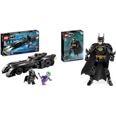 LEGO 76224 DC Batmobile: Batman Tracks the Joker Set & 76259 DC Batman Construction Figure, Superhero Action Figure and Decoration