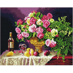 Diamond Full Coverage with Wooden Frame Painting Picture 40 x 50 Diamond Painting Set Embroidery Handmade Craft Mosaic Flowers Basket House On (GJ530)