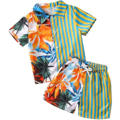Baby Kids Boys Girls Clothing Summer Beach Outfits for Kids 2-6 Years Tops Pants Short Boys Set Clothing Summer Casual Toddler Summer Boys Outfits (Green, 4-5 Years)