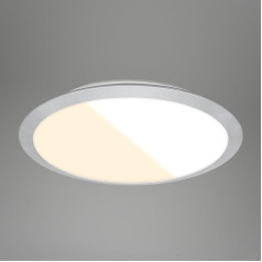 BRILONER Ceiling Light for Bathroom, Ceiling Light with Adjustable Light Colour, LED Lamp, Bathroom Lamp, IP44 Splash Protection, 370 x 65 mm, Matt Chrome