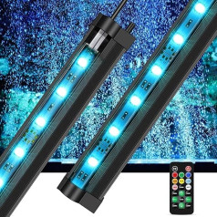 fishkeeper Aquarium LED Beleuchtung Aquarium air Bubble Licht Aquarium Luftblasenleuchte Mehrfarbiges Bubble Light Umgebungslicht für Aquarien 4W
