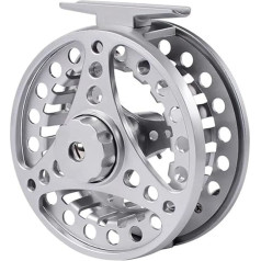 Fliegenfischerrad, Angelrolle Fly 3/4 5/6 7/8 AluminiumlegierungManualLightweight 2+1BB Bearing Fly Fishing Reel HandSpinning WheelFly Angelrolle Angelzubehör (Color : Silver 5 6)