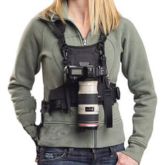 Nicama Double Shoulder Strap Camera Strap, Universal Camera Strap Camera Strap Chest Strap Vest with Attachment Hubs and Safety Straps for DSLR Cameras Canon Nikon Sony