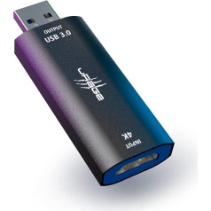 uRage Video Capture Stick Stream Link 4K Connects Cameras, Camcorders to PC for Streaming or Video Recording - Black