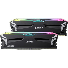 Lexar ARES RGB DDR5 RAM 32GB Kit (16GB x 2) 6800MHz, DRAM 288-Pin UDIMM Desktop Memory, PC Gaming Memory Supports XMP 3.0/AMD Expo, CL34-45-45-108, 1.4V (LD5U16G68C34LA-RGD)