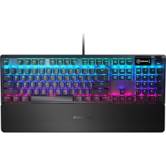 SteelSeries Apex 5 - Hybrid Mechanical Gaming Keyboard - Keywise RGB Lighting - OLED Smart Display - American (QWERTY) Layout, Black