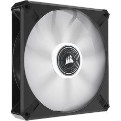 Corsair ML140 LED Elite 140 mm PWM Fan with LEDs (CORSAIR AirGuide Technology, Magnetic Levitation Bearing, Up to 1,600 rpm, Eight Bright LEDs, Low Noise, High Airflow) Single Pack - White