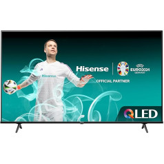 Hisense 55E7NQ 139 cm (55 Inch) TV, 4K UHD, QLED, HDR10, HDR10+ decoding, HLG, Dolby Vision Atmos, 60Hz Panel, Smooth Motion, Bluetooth, Alexa Built-in, VIDAA Voice, Black [2024]