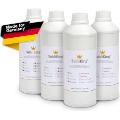 Subliking 4 x 250 ml sublimation ink (CMYK set) for textile printing/transfer printing/sublimation