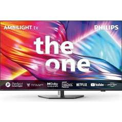 Philips Ambilight 43PUS8909 4K LED Smart TV - 43-Zoll Display mit Pixel-präziser Ultra HD Titan OS Plattform und Dolby Atmos-Klang. Funktioniert mit Alexa und Google Sprachassistent – Anthrazitgrau