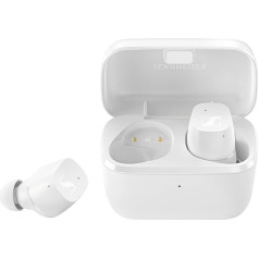 Sennheiser CX True Wireless In-Ear Headphones with Passive Noise Cancellation, Adjustable Touch Operation, Bass Boost, Splash Protection (IPX4) and 27 Hours Battery Life, White, CX TW White, Small