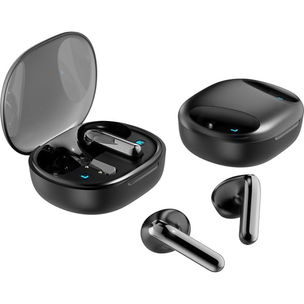 URIZONS TWS In-Ear Earphones Wireless Headphones - with Microphone Bluetooth 5.3, Wireless Headphones for Sports Travel with USB C Charging Cable and Power Display - Black