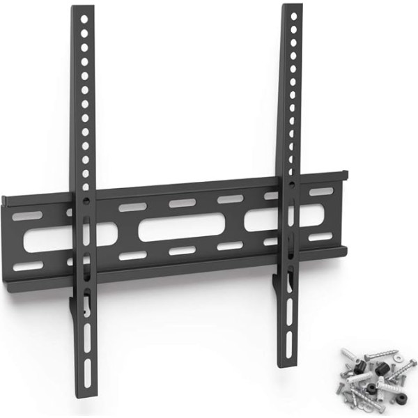 Hama Fixed TV Wall Bracket 191 cm (75 inches) up to 40 kg, Wall Distance 2.5 cm