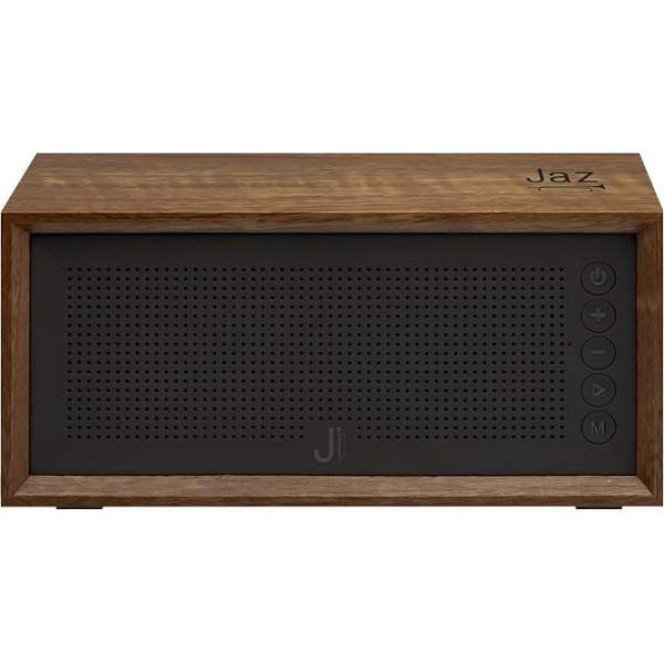 JAZ SBS Fusion Vintage Wireless Speaker, Retro Wooden Speakers with Handsfree Calling, Music Box for USB Stick, Micro SD with 3.5mm AUX Socket, Includes Charging Cable