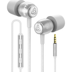 LUDOS Clamour In-Ear Headphones - Wired Earphones with Microphone and Bass, Premium Audio Quality, Memory Foam, Reinforced Cable, Headphones with Volume Control for iPhone, Apple, iPad