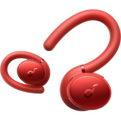 Soundcore by Anker, Sport X10 Bluetooth 5.2 Headphones for Sports, Rotating Ear Hooks, Deep Bass, IPX7 Water Protection, Sweatproof, 32 Hours Battery (Red) (Refurbished)