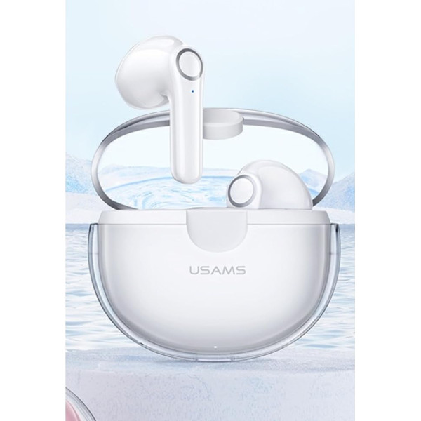 P4Y Wireless BU12 TWS Earbuds, Bluetooth 5.1, Excellent Sound Quality, 1 x USB (Type C), Noise Cancellation, In-Ear, Playing Time: Approx. 5 Hours, Connection Range: up to 12 m (White)