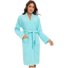 Ymmchy Soft Bathrobe Women's Terry Cloth Dressing Gown Lightweight Sauna Gown Women Sauna Robe