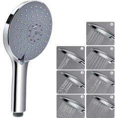 Duschkopf Handbrause, LEEFE 152mm Großes Regenbrause - 7 Strahlarten, Chrom