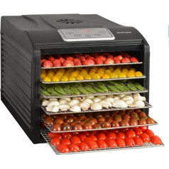 Secco 6 Fruit and Vegetable Dehydrator 6 Trays 500 W Black