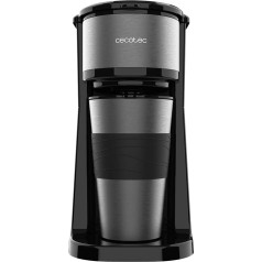 Cecotec Coffee Machine with Thermos Flask, Coffee 66 Drop & Go 700 W, Capacity 420 ml, Leak-proof Spout, Permanent Filter or Paper Filter, Automatic Shut-Off Function, Container with Window