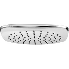 Cornat TECBW3401 Classic Shower Head 225 x 225 mm Head Size 1 Jet Type with Ball Joint and Anti-Limescale Nozzles Chrome-Plated Shower Head Rain Shower Built-in Shower Head