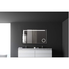 Talos Arrow 50081 Bathroom Mirror with Illuminated Cosmetic Mirror 120 x 70 cm